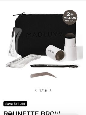MadLuvv Brunette Brow Kit — Black Case with Tools